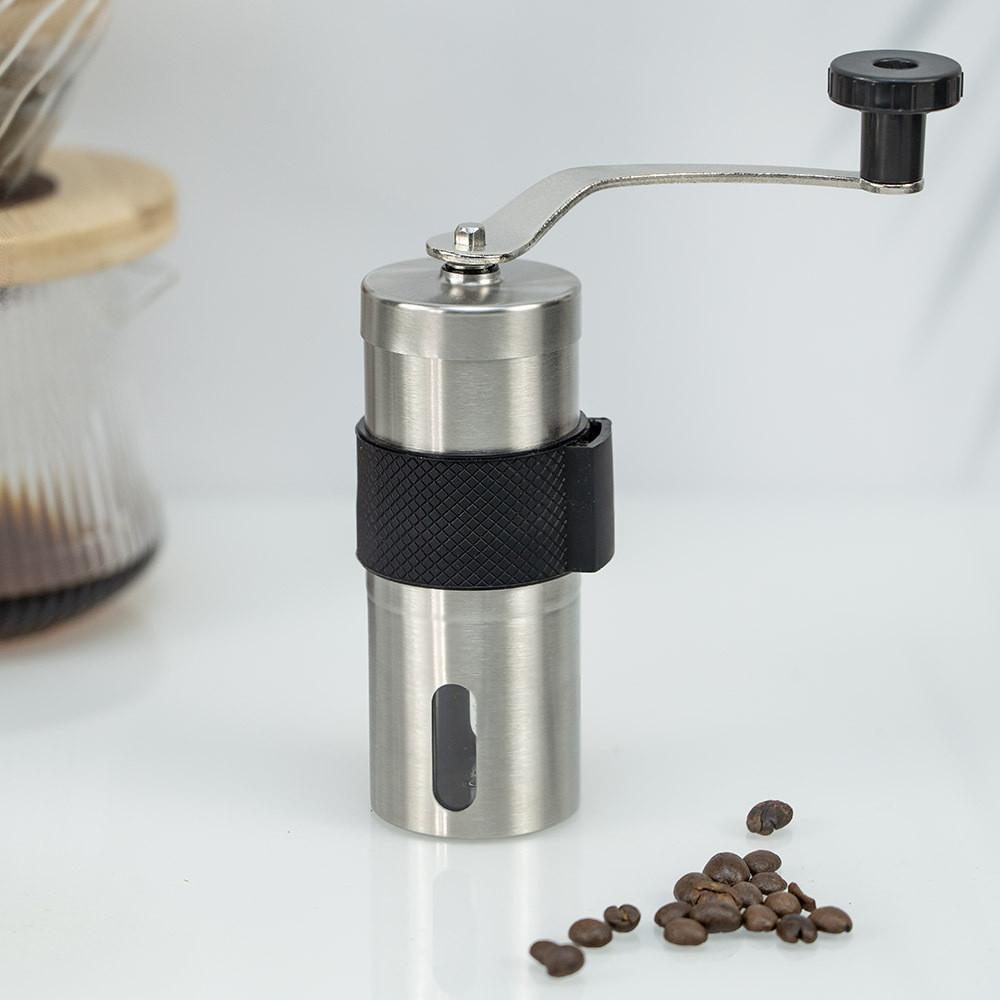 Highquality Stainless Steel Manual Coffee Grinder With Removable Hand Crank For Home Brewing Enthusiasts