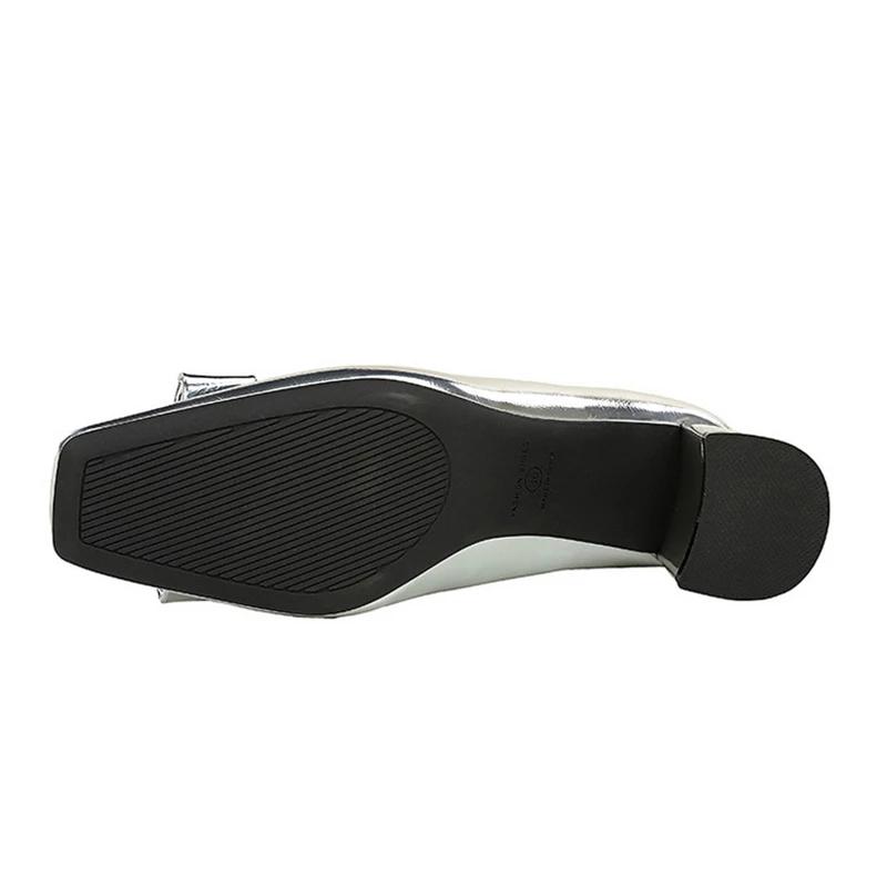 Fashion Women's Shoes Spring Fashion Butterfly Knot Button High Heel Pumps Square Heel Stripper Party Shoes for Women New Zapatos Mujer