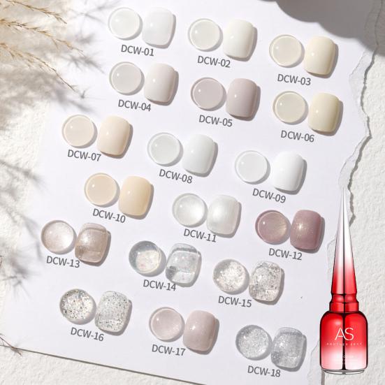 15ml Nail Varnish Beautiful Smooth Brushing Mini Practical Popular Color Beige Glue for Girl