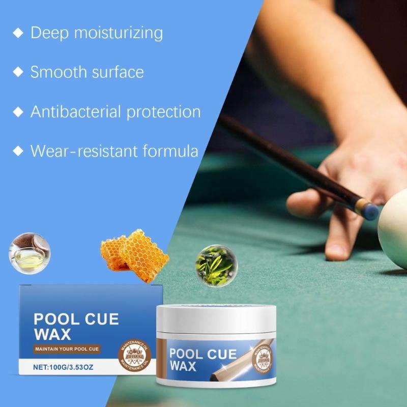 Billiard Stick Conditioner Wax, 100g Pool Cue Protective Wax Snooker Cue Wax Cue Maintenance Wax Pool Stick Care Wax