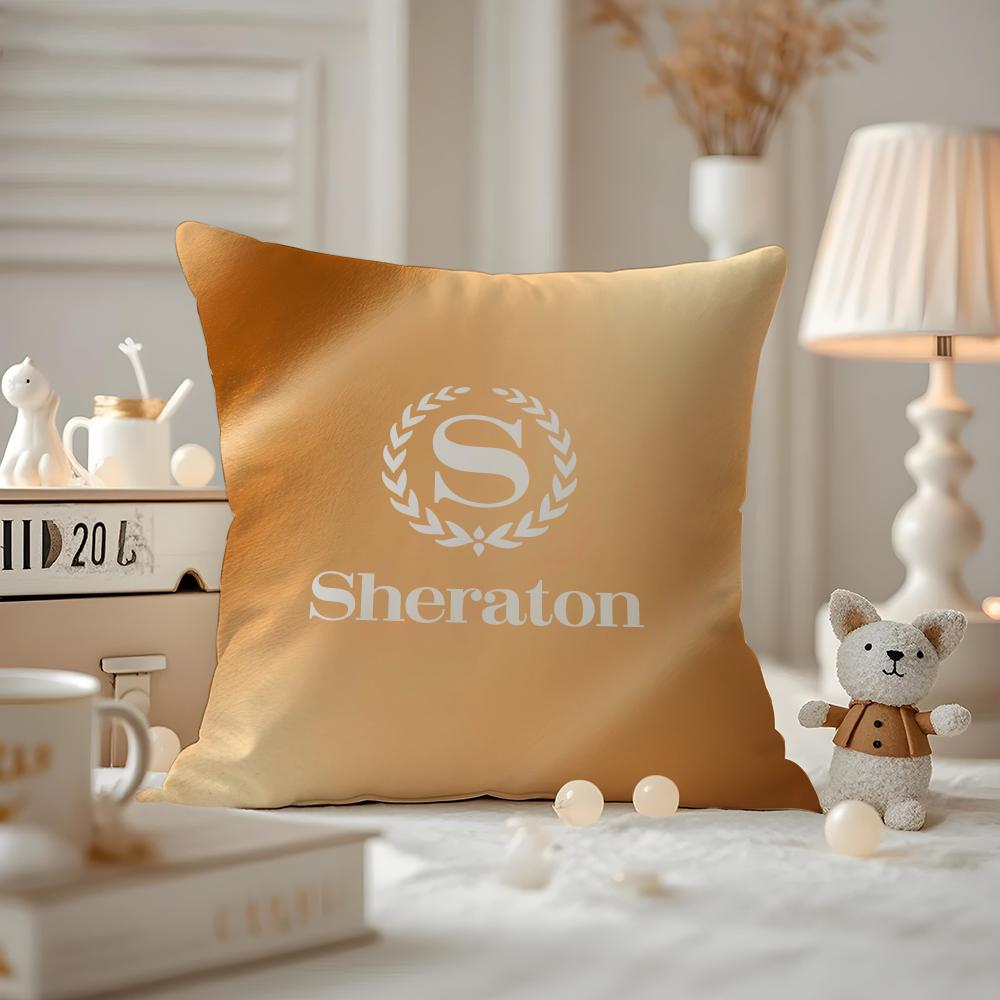 Sheraton Hotel Cushion Cover Anti-dustmite Pillowcase Invisible Zipper Silky Short Plush Sofa Cushion Cover 12x12Inch