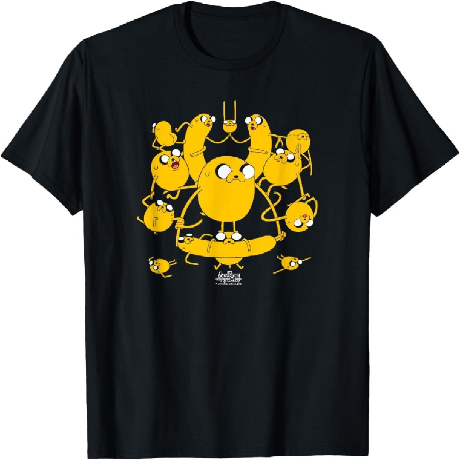 

Cartoon Network Adventure Time Multiple Jakes Unisex Kids Black T-Shirt XXXXXL різнокольоровий