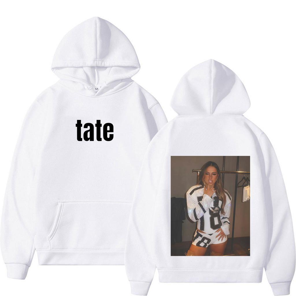 Singer Tate McRae Tour 2026 Print Hoodie neutral Fashion Vintage Sweatshirts Long Sleeves Casual Oversized Hip-hop Pullover