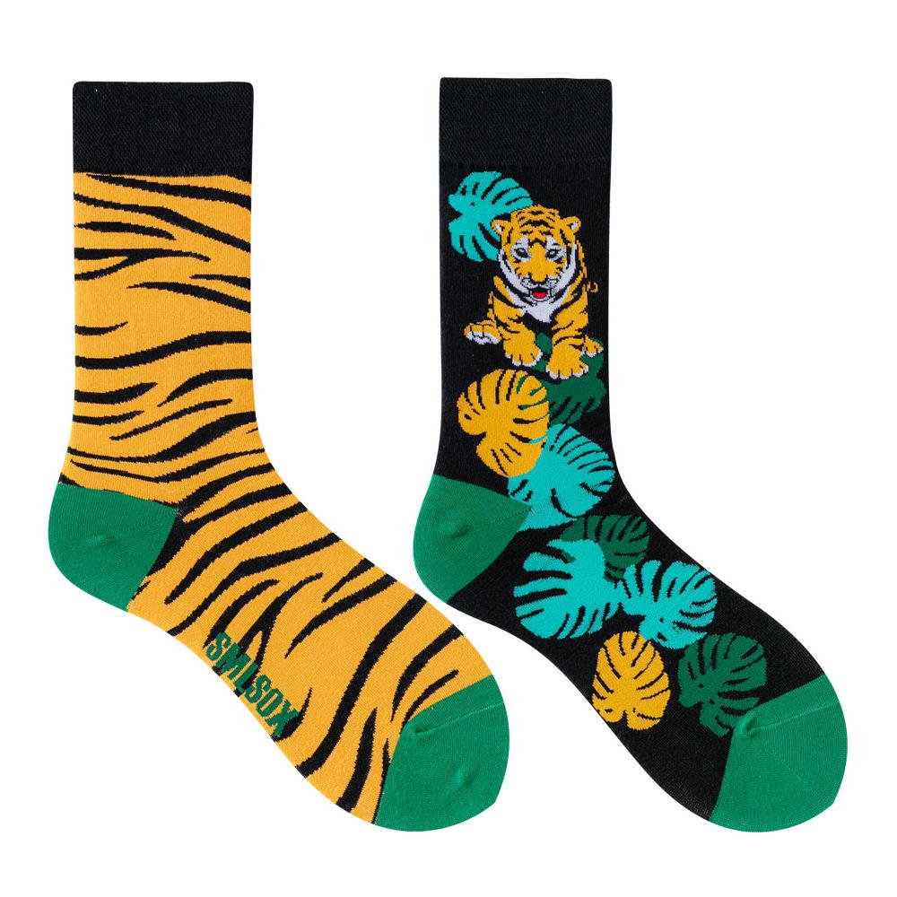 Calzini AB Asimmetrici Trendy Divertenti per Coppia Anatra Mandarina Colorati Calzini a Mezza Gamba SMLSOX