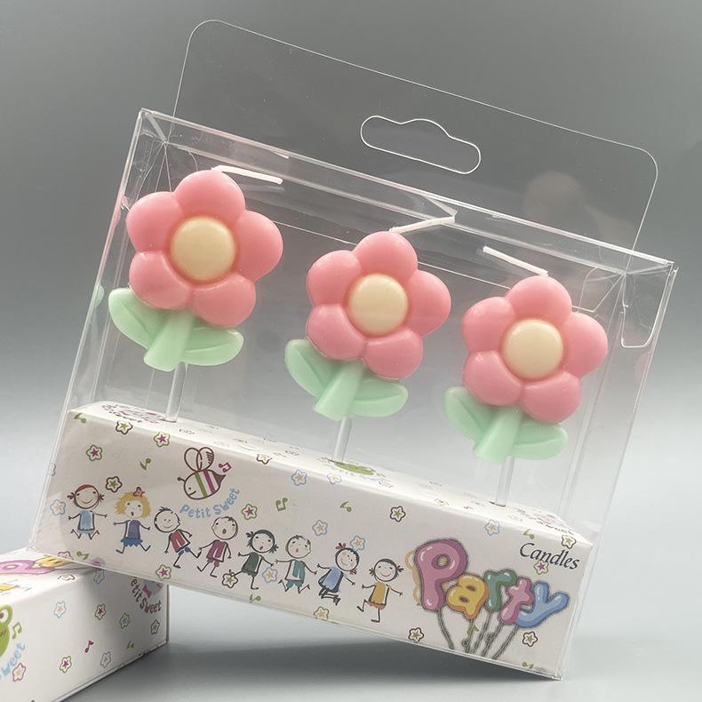 Creative Tulip Flowers Birthday Ins Colorful Spring Flowers Egg Small Flower Cake Decoration Gift Party Candle