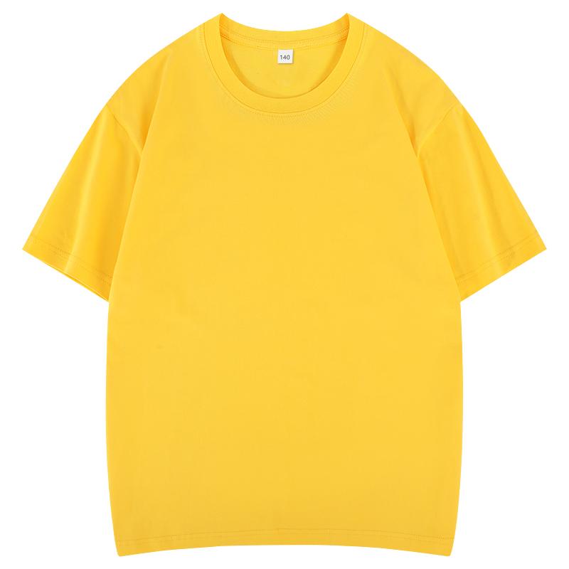 2026 Hot Sale Kids 100% Cotton Solid Color Round Neck T-Shirt - Soft & Comfy Basic Tee KXINKIDT