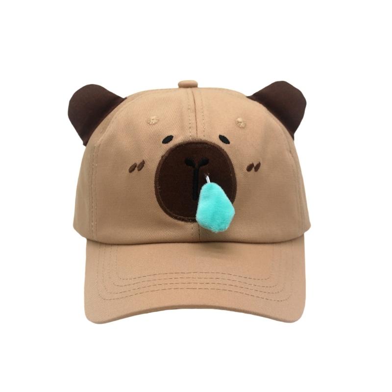 

Embroidery Capybara Baseball Caps Breathable Long Brims Hat for Sun Protections Unisex Golf Caps for Adult Unisex 1