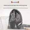 Dustproof & Moisture-proof Non-Woven Shoe Storage Bag with Drawstring for Travel Organization.