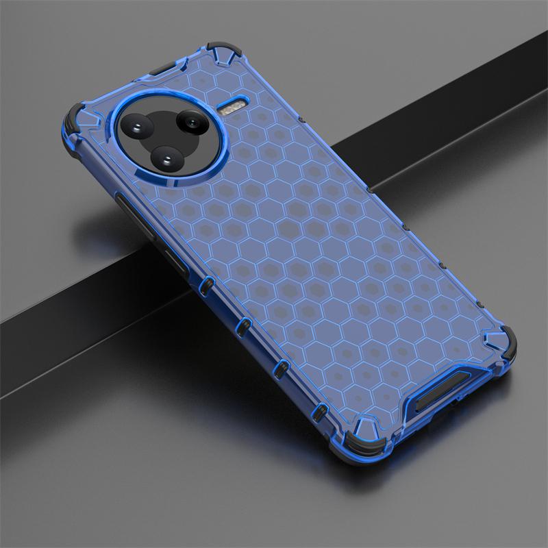 Shockproof Transparent Case For Xiaomi Poco F7 Pro Honeycomb Armor Back Case For Poco F7 Pro Case Cover For Poco F7 Pro F7 Ultra
