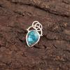Blue Copper Turquoise Stone Sterling Silver Friendship Day Handcrafted Pendant PP-56-43
