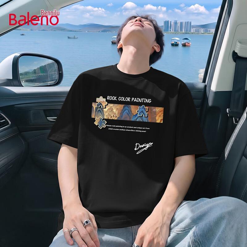 

Baleno Men s Pure Cotton Short Sleeve T-Shirt 5XL