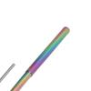 2Pcs Collapsible Metal Straw 304 Stainless Steel Drinking Travel Telescopic Straw with Cleaning Brushes for Travel Work