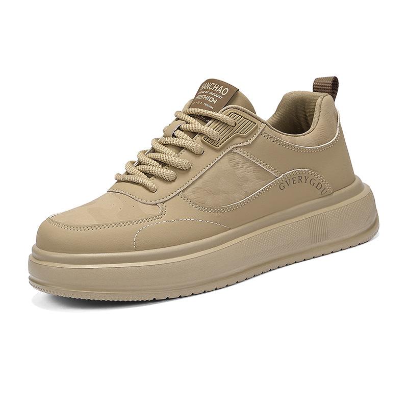 Low-top thick-soled light luxury comfortable casual shoes light leather casual board shoes