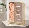 6 Inch 105x150mm Acrylic Sign Holder Menu Paper Price Listing Poster Frame Baby Wedding Gift Metal Photo Picture Display Stand