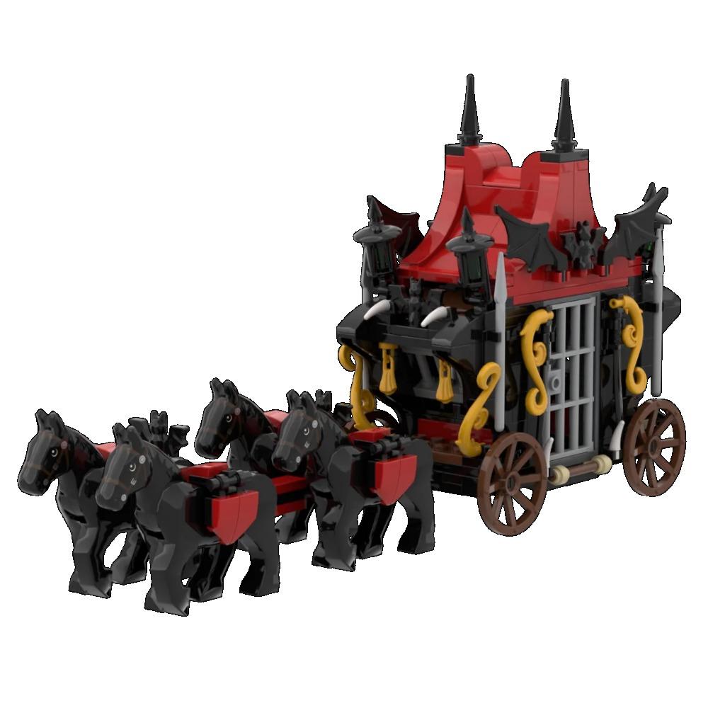 Medieval City MOC Stavební bloky Vojenské figurky vojáků Hradní věž Fontána Nástěnka k bazénu Cihly Dětská Halloweenská hračka