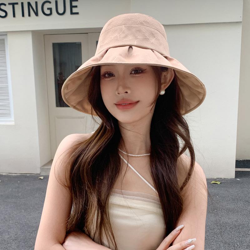 

Spring new hat women s senior sense of face small bucket hat travel vacation UV protection sun hat thin One Size
