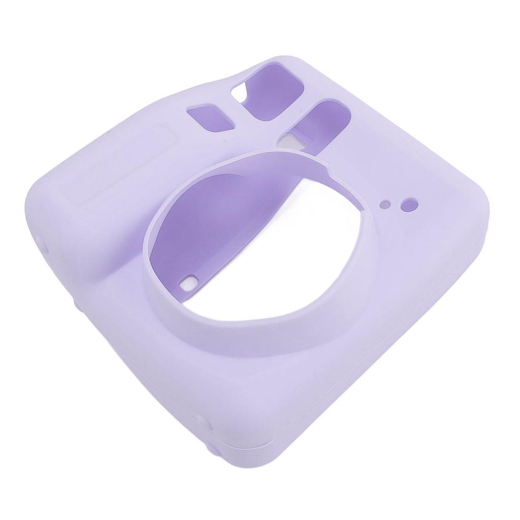 Instant Camera Silicone Protective Case for SE Wear Fall Resistant Soft Shell Pure Color Purple