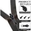 12pcs Instant Zipper Universal Instant Fix Repair Kit Replacement Zip Slider Teeth Multifunctional Clothing Replacement Zipper