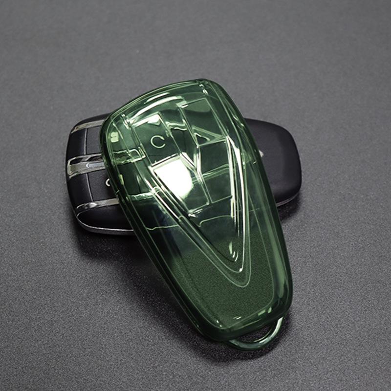 

Changan Key Cover: Fits CS75plus, Oshan X7, Eado, CS35plus – Transparent Blue Whale Design прозорий/зелений