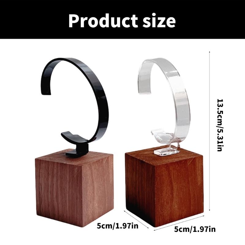 Supporto per Orologi in Legno di Noce Fatto a Mano Elegante Supporto Espositore per Orologi a Forma di C Portaoggetti per Orologi da Casa e Negozio