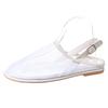 2025 New Summer Mesh Shoes Women's High-end Sense Round Head Breathable Bag Head Half Slippers One Word with Flat Sandals Women