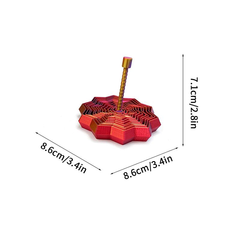 3D Printed Expanded Sensory Fidget Star,Expandable 4.33Inch Fractal Fidget Toys Octagonal With Detachable Handle
