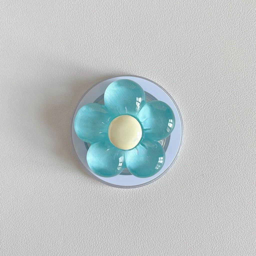 Blumen Sommer Magnetischer Handyhalter mit Airbag Einziehbarer Rückseite und Starker MagSafe Haftung