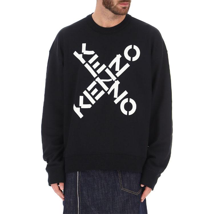 Kenzo Sudaderas Hombre Negro Cuello Redondo Moderado Regular 5SW5214MS-99