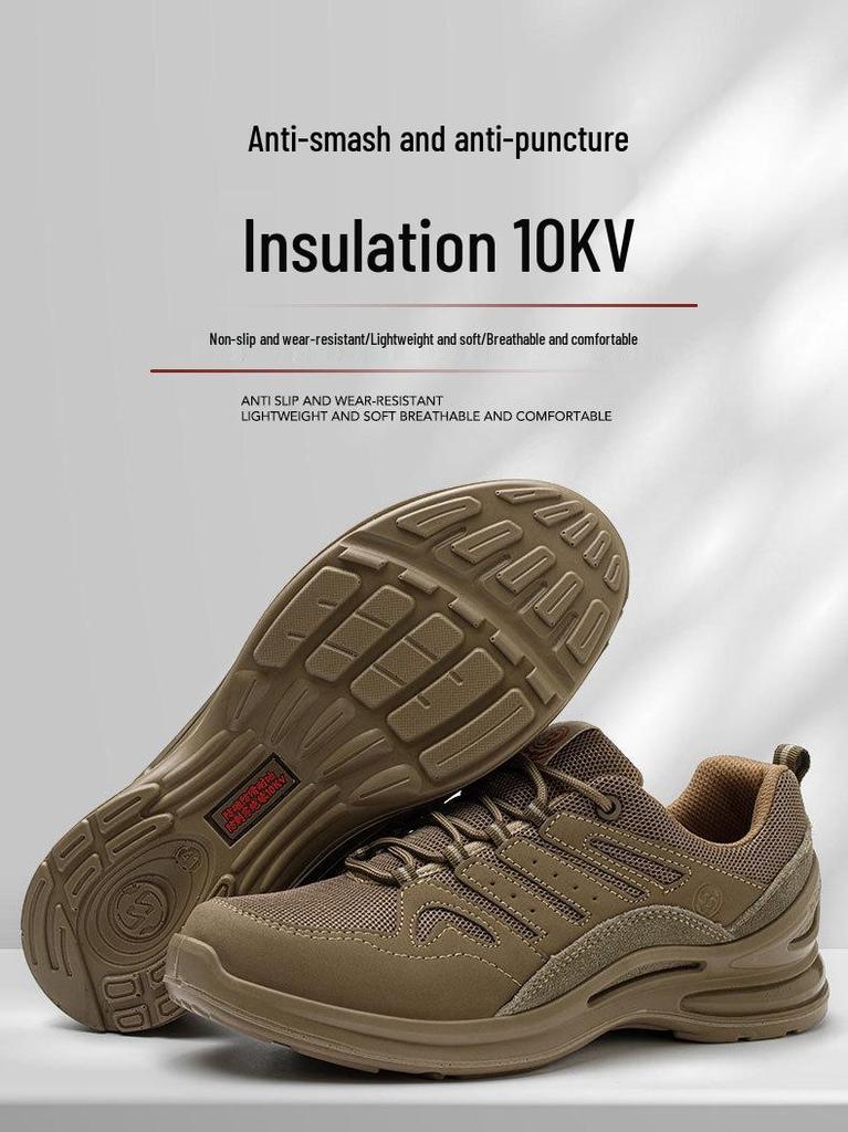 Insulated 10kV Lightweight Breathable Work Shoes - Anti-Smash, Anti-Puncture, Protective, and Comfortable for Long Standing