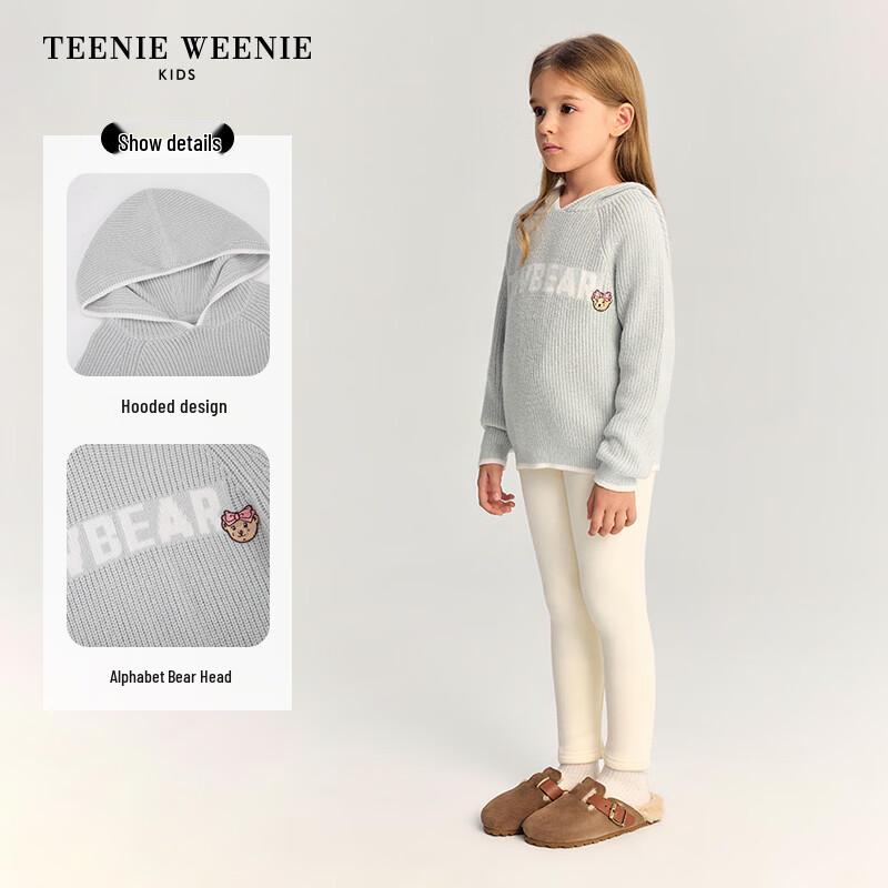 Teenie Weenie Kids Girls' Hooded Long Sleeve Knit Sweater
