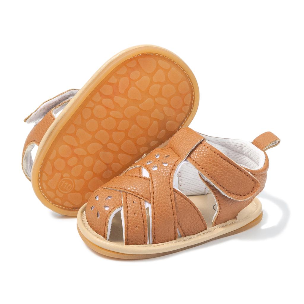 Summer Sandals Baby Shoes Boy Girl Flats Rubber Sole Anti-Slip Toddler Crib Shoes First Walker