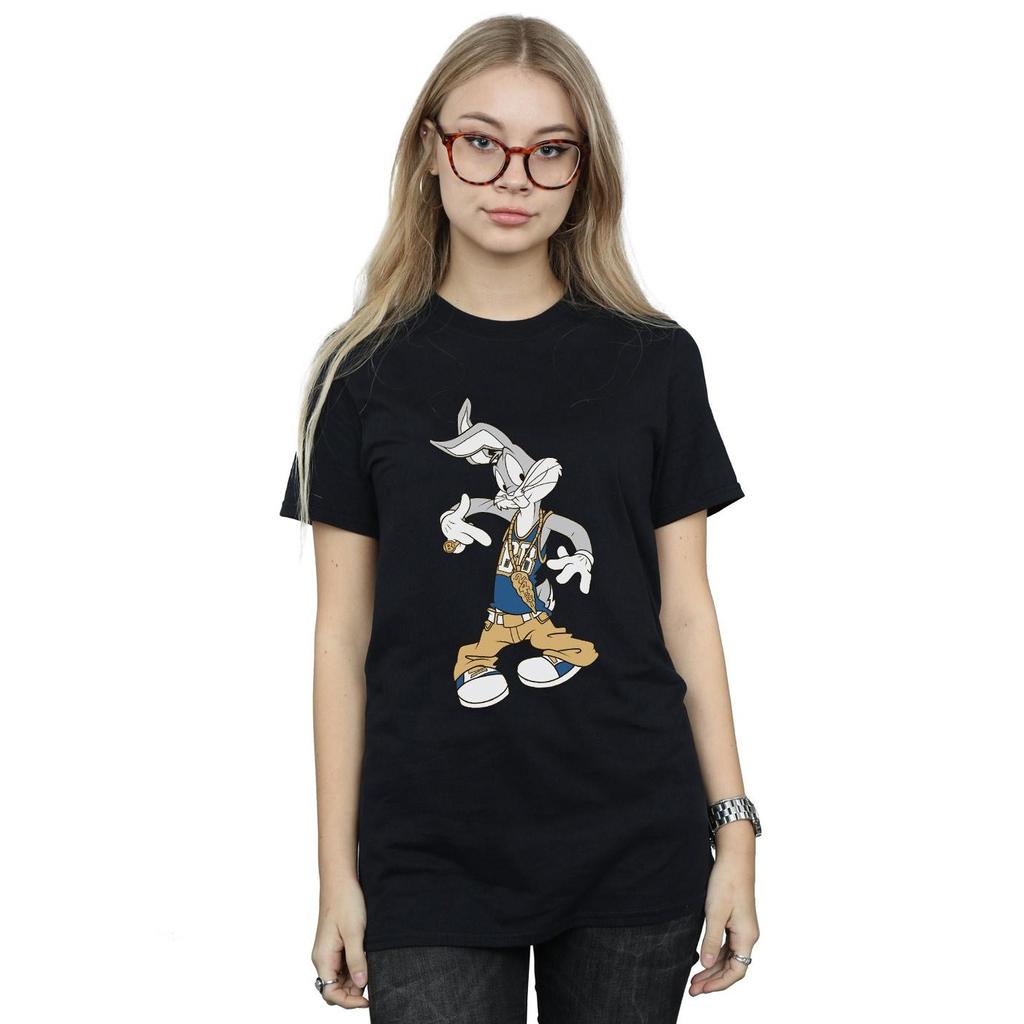Looney Tunes Womens/Ladies Rapper Bugs Bunny Cotton Boyfriend T-Shirt