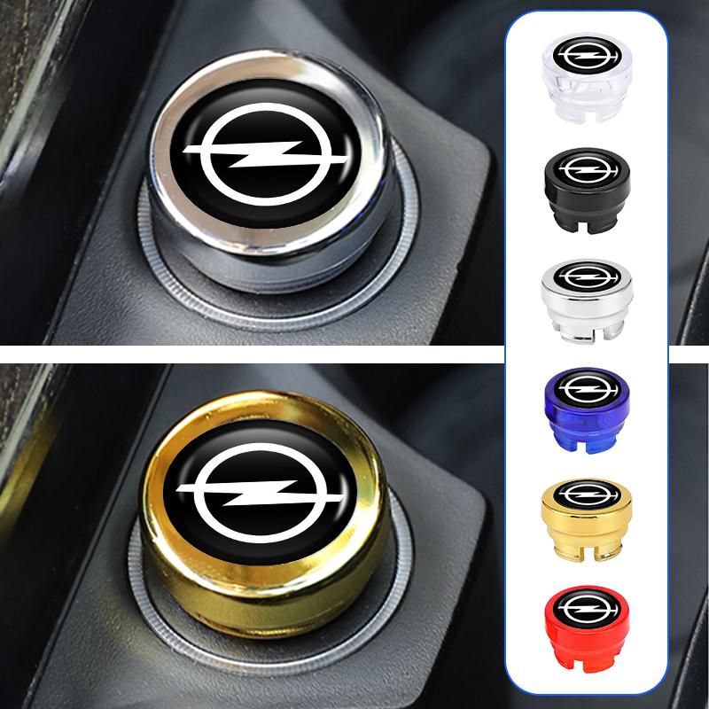 Car Cigarette Lighter Cover DustProof Decoration Cap Auto Accessories For Opel Zafira Meriva Mokka Grandland Antara Ampera Vivar