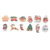 36pcs Xmas Hanging Ornaments Cute Wooden Snowman Elk Xmas Bell Hanging Decorations for Living Room