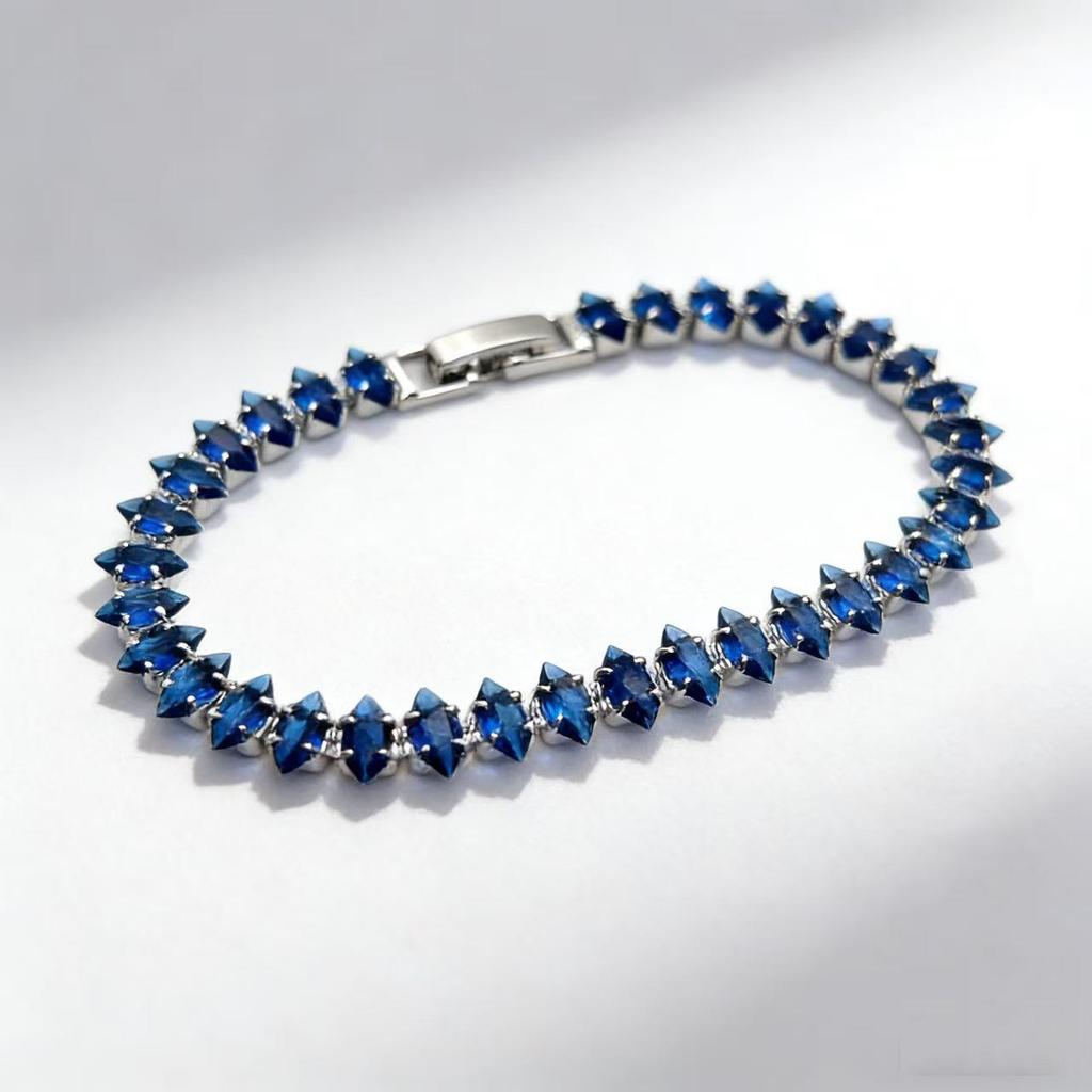 Damska bransoletka tenisowa z cyrkoniami w kształcie łezki: Łańcuch Markiza z Ząbkami, Ekskluzywny Element Mody