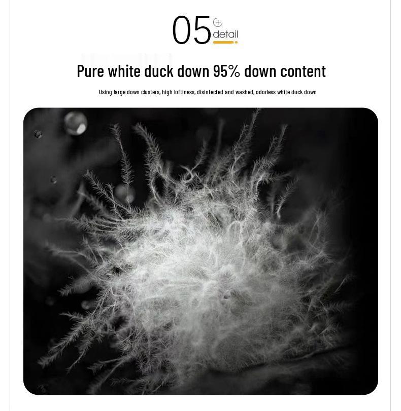 Women's 2025 Long Chic Waist-Slimming White Duck Down Puffer Coat