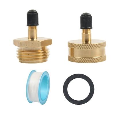 Universal 3/4 Inch GHT Brass Air Connection Water Structure Parts Fitting for Camping Water Pipe Drainage & Anti Freeze