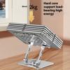 Foldable Tablet Holder 360° Rotating Aluminum Alloy Hollowed Tablet Riser Anti Slip Notebook Holder Height Adjustable