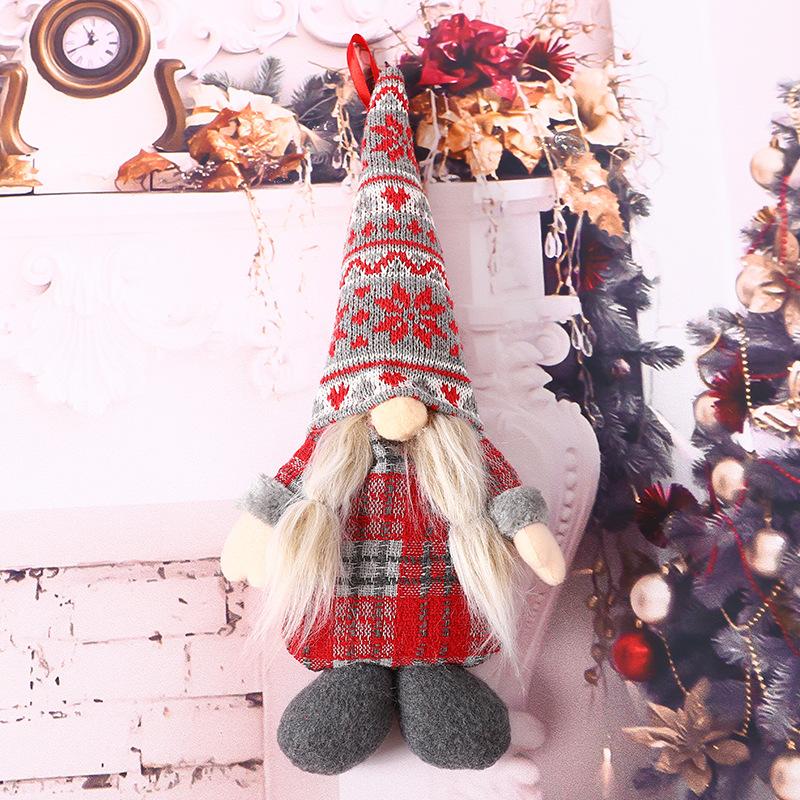 Julepynt tilbehør Juletre Dekor Nyttår Reinsdyr Snømann Plysj leke Julenisse Dukke Ornamenter Navidad Dekorasjon God Jul