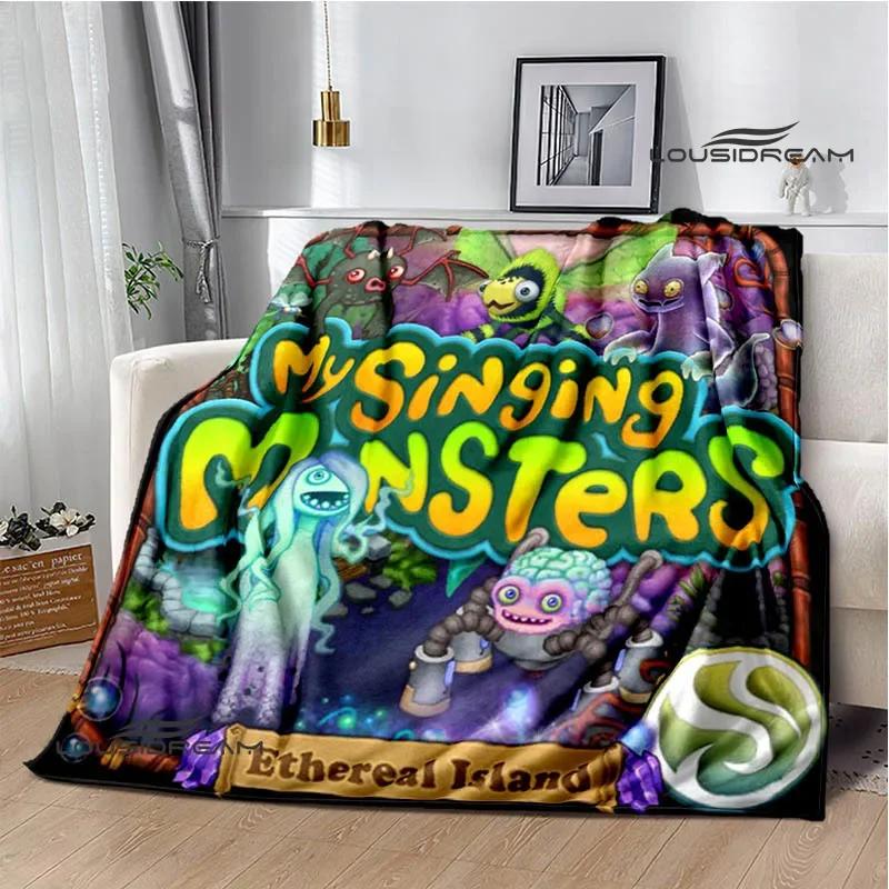 Game My Singing Monsters printed blanket Flange Warm blanket picnic blanket Soft and comfortable blanket Birthday Gift