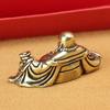 Creative Pure Brass Maitreya Buddha Big Belly Smiling Buddha Ornament Office Living Room Car Home Decoration Gift Handle