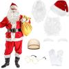 Santa Beard And Eyebrows Christmas Party Cosplay Costume Supplies Christmas Role Play Accessories For Men Women Youth Family Son