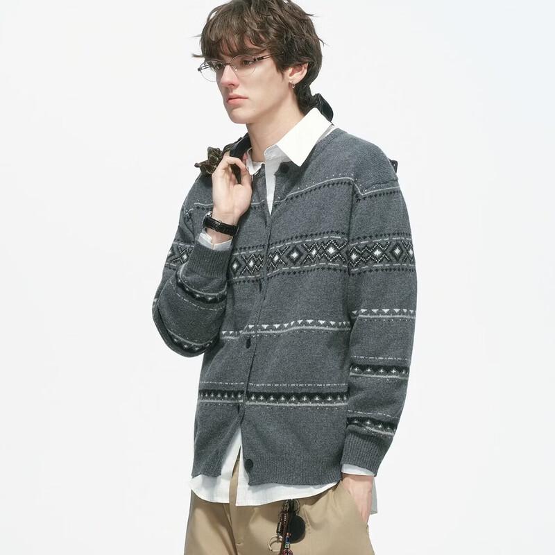Мужской кардиган-свитер DREAM MADE с жаккардовым узором Fair Isle M