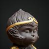 Purple Sand Monkey King Sun Wukong Tea Pet Cute Figurine Gongfu Tea Accessories Chinese Yixing Tea Set Zen Home Decor
