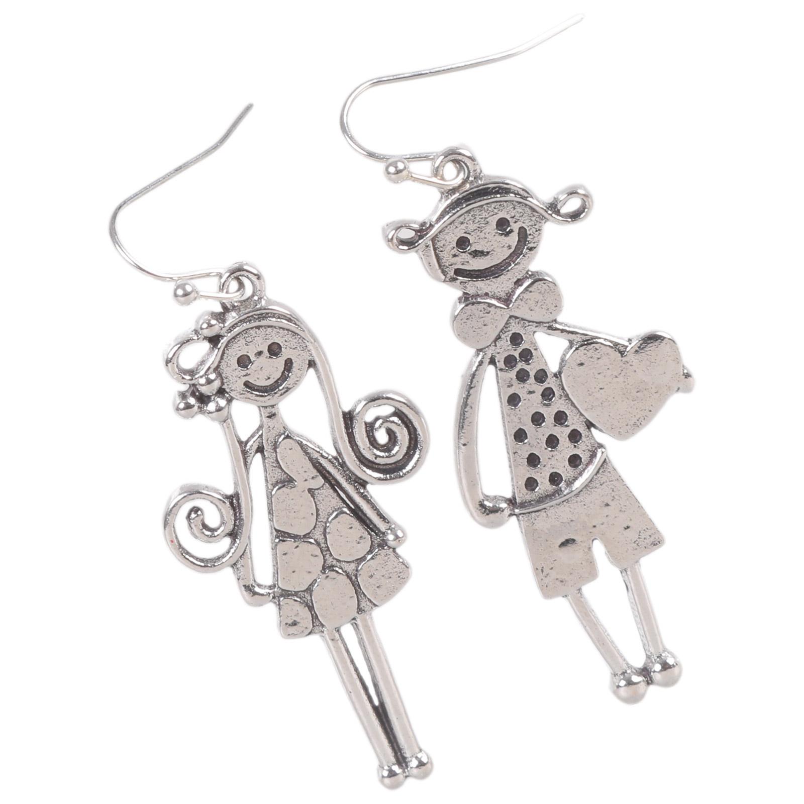 

Sturdy Alloy Heart Drop Earrings Gender Neutral Accessory Comfortable Wear for Parties Daily Use 1