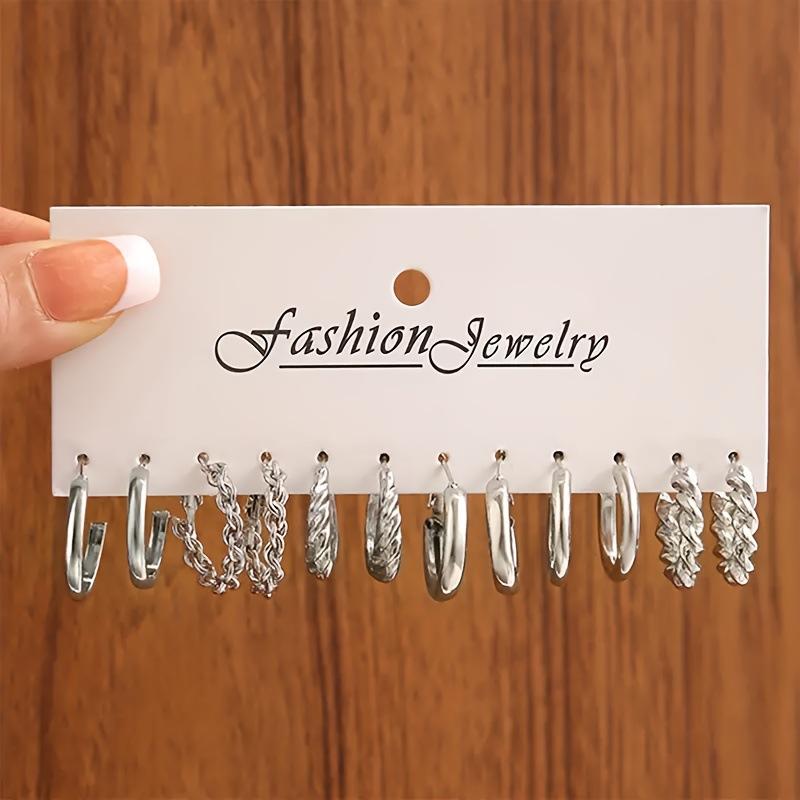 European and American hot-selling earrings set, simple earrings, versatile temperament, personalized high-end earrings 1 pair