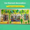 2pcs/set Decorative Stickers Kindergarten Wall Layout Blackboard Posters  School Corridor