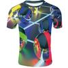 Creative 3D Digital Printed T-shirt for Men's Short Sleeves Tops