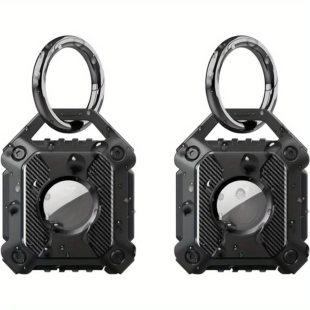 Waterproof AirTag Stand Case with Key Chain, Screw Full Cover Scratch Resistant, Security Stand Case for Apple AirTag Tracker
