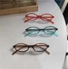 Japanese Retro Oval Glasses Frame for Women Y2K Ins No Makeup Plain Glasses Men Girls Eyewear Cute Decorative Computer Glasses